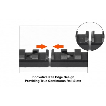 Montážní lišta UTG (Picatinny), délka 10 cm, výška sedla (0,38") 0,7 cm