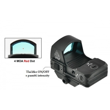 Kolimátor Reflex Micro Dot UTG - červená tečka (4MOA)