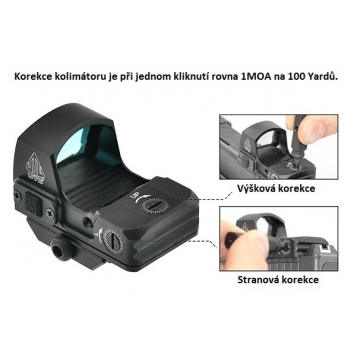 Kolimátor Reflex Micro Dot UTG - červená tečka (4MOA)