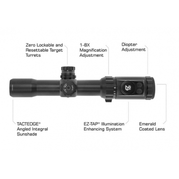 PUŠKOHLED  1-8 x 28 TACTICAL MRC SCOPE (ACCUSHOT) - UTG