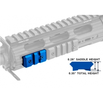 Montážní lišta UTG (Picatinny), délka 40 mm, výška sedla (0,28“) 7 mm