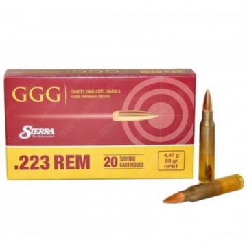 Náboj GGG .223REM - HPBT 69grn (4,47g) Sierra MatchKing